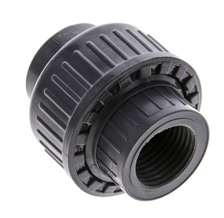 Conexión Hembra de Unión de PVC Rp (rosca interna cilíndrica) 1/2'' FKM