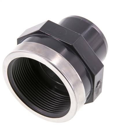 Conexión de PVC Macho 50mm x Hembra Rp (rosca interna cilíndrica) 2''