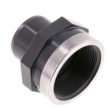 Conexión de PVC Macho 50mm x Hembra Rp (rosca interna cilíndrica) 2''