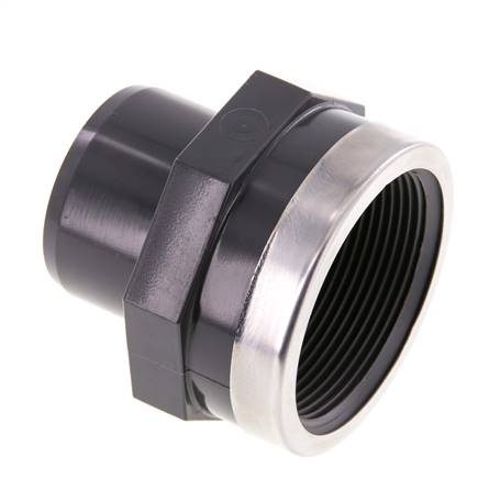 Conexión de PVC Macho 50mm x Hembra Rp (rosca interna cilíndrica) 2''