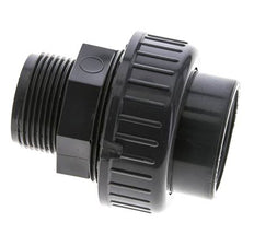 Conexión de Unión Hembra de PVC de 40mm x Macho R 1 1/4'' FKM