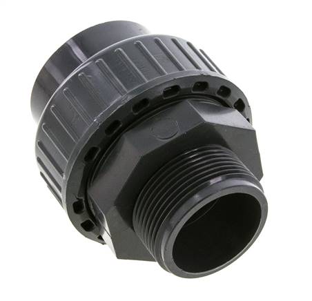 Conexión de Unión Hembra de PVC de 50mm x Macho R 1-1/2'' FKM
