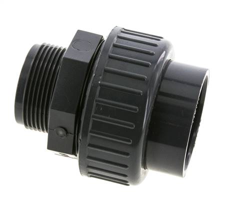Conexión de Unión Hembra de PVC de 50mm x Macho R 1-1/2'' FKM