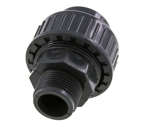 Conexión de Unión Hembra de PVC de 25mm x Macho R 3/4'' FKM
