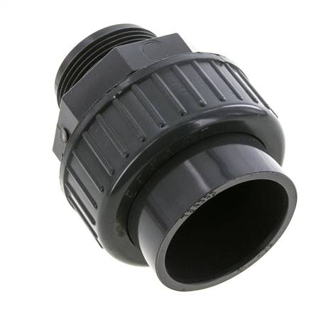 Conexión de Unión Hembra de PVC de 50mm x Macho R 1-1/2'' FKM