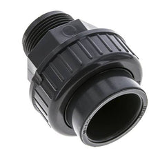 Conexión de Unión Hembra de PVC de 40mm x Macho R 1 1/4'' FKM