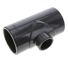 Conexión en T reductor de PVC de 75 a 40 mm