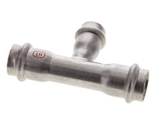 Tee Press Fitting - 18mm Hembra & 22mm - Acero Inoxidable