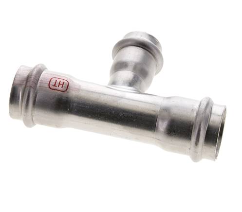 Tee Press Fitting - 22mm Hembra y 28mm - Acero inoxidable