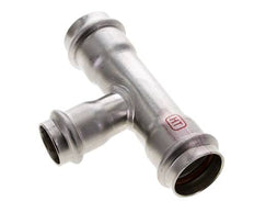 Tee Press Fitting - 22mm Hembra y 28mm - Acero inoxidable
