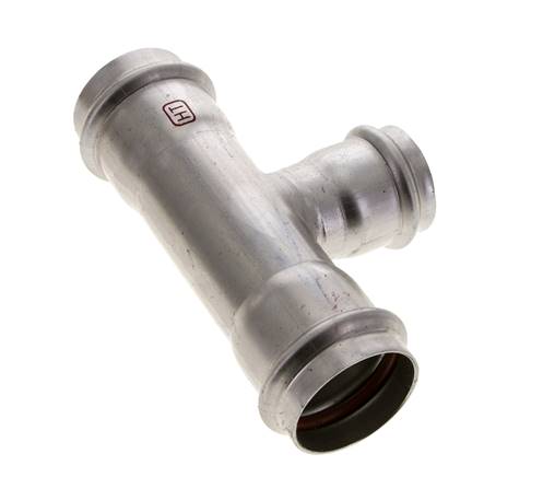 Tee Press Fitting - 35mm Hembra y 42mm - Acero inoxidable