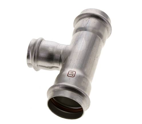 Tee Press Fitting - 35mm Hembra y 42mm - Acero inoxidable