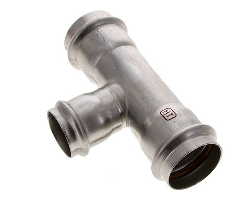 Tee Press Fitting - 35mm Hembra y 42mm - Acero inoxidable