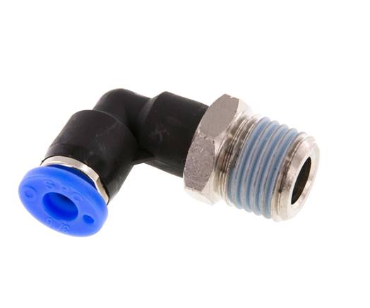 Codo de 90 grados 3/16'' x 1/4'' NPT con rosca macho Latón/PBT NBR giratorio [2 piezas]