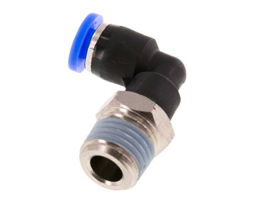 Codo de 90 grados 3/16'' x 1/4'' NPT con rosca macho Latón/PBT NBR giratorio [2 piezas]