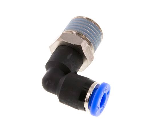 Codo de 90 grados 3/16'' x 1/4'' NPT con rosca macho Latón/PBT NBR giratorio [2 piezas]