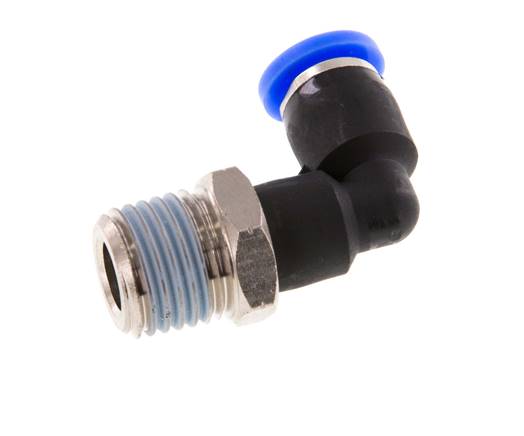 Codo de 90 grados 3/16'' x 1/4'' NPT con rosca macho Latón/PBT NBR giratorio [2 piezas]