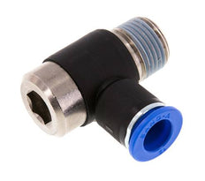 Codo en L de 12mm x R1/2'' en forma de L con rosca macho Latón/PA 66 NBR Interior Hexágono Giratorio