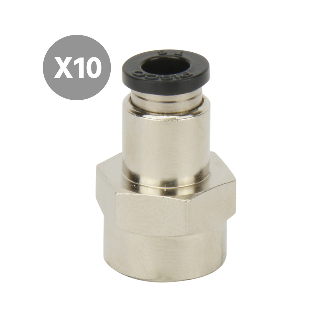 4mmxRc1/8'' Hembra Recto Push Fit [10 piezas]