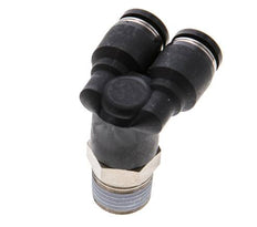Racor en Y de 6mm x R1/4'' con rosca macho Latón/PBT NBR Giratorio