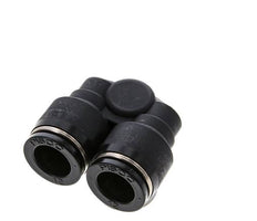 Racor rápido en Y de 12 mm x R1/2'' con rosca macho Latón/PBT NBR Giratorio