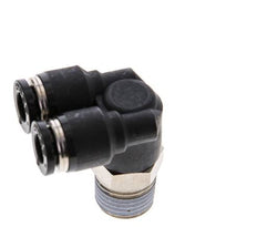 Racor en Y de 6mm x R1/4'' con rosca macho Latón/PBT NBR Giratorio