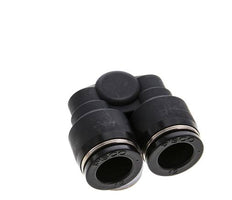 Racor rápido en Y de 12 mm x R1/2'' con rosca macho Latón/PBT NBR Giratorio