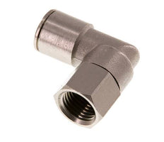 Codo de 90 grados 10mm x G1/4'' con rosca hembra Latón NBR Giratorio