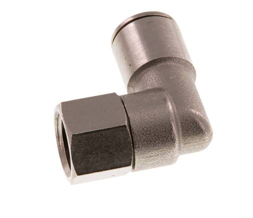 Codo de 90 grados 10mm x G1/4'' con rosca hembra Latón NBR Giratorio