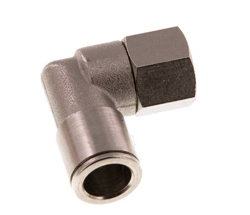 Codo de 90 grados 10mm x G1/4'' con rosca hembra Latón NBR Giratorio