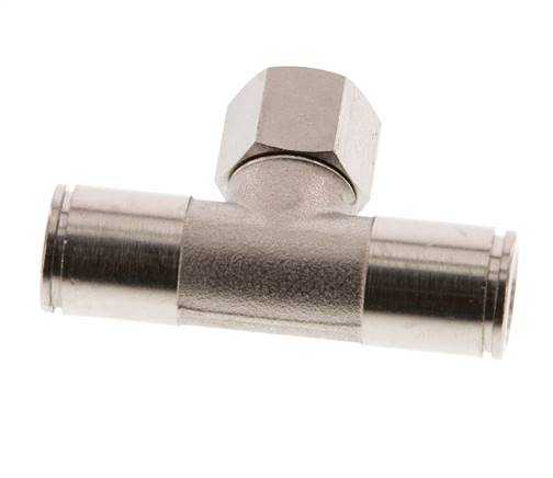 Racor en T de 10mm x G1/4'' con rosca hembra Latón NBR Giratorio