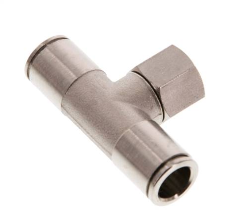 Racor en T de 10mm x G1/4'' con rosca hembra Latón NBR Giratorio
