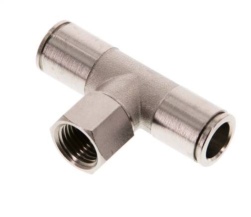 Racor en T de 10mm x G1/4'' con rosca hembra Latón NBR Giratorio