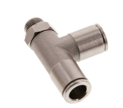 Racor en T en ángulo recto de 8mm x G1/8'' con rosca macho Latón NBR Giratorio