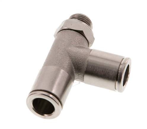 Racor en T en ángulo recto de 8mm x G1/8'' con rosca macho Latón NBR Giratorio