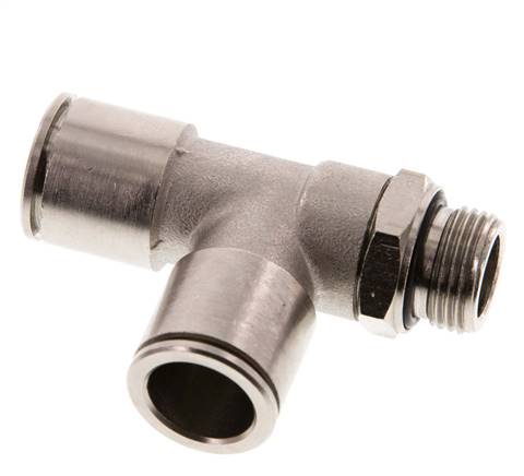 Racor en T en ángulo recto de 14mm x G3/8'' con rosca macho Latón NBR Giratorio