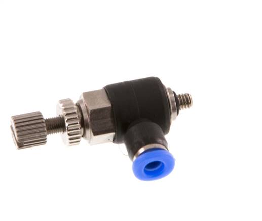 Codo de salida del silenciador de control de flujo 3 mm - M3 Latón/PBT