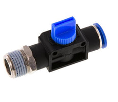 Válvula manual de cierre de 3/2 vías de 12 mm - R1/2'' de plástico/latón Válvula lateral del tubo