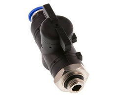 Válvula de bola recta de 2 vías 10 mm - G1/4'' Plástico/Latón