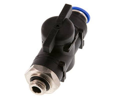 Válvula de bola recta de 2 vías 10 mm - G1/4'' Plástico/Latón