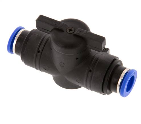 Válvula de bola recta de 2 vías 10 mm Plástico/Latón