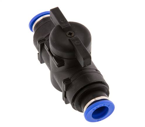 Válvula de bola recta de 2 vías 10 mm Plástico/Latón