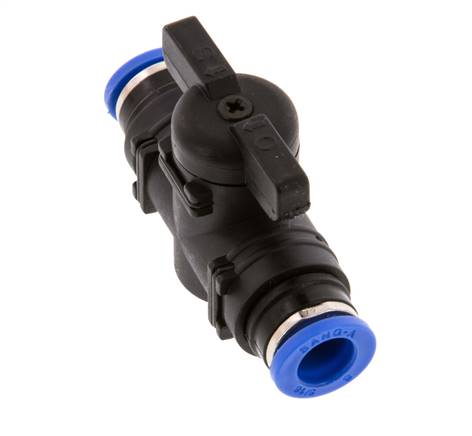 Válvula de bola recta de 2 vías 8 mm plástico/latón