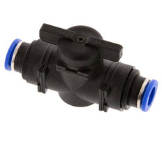 Válvula de bola recta de 2 vías 10 mm Plástico/Latón