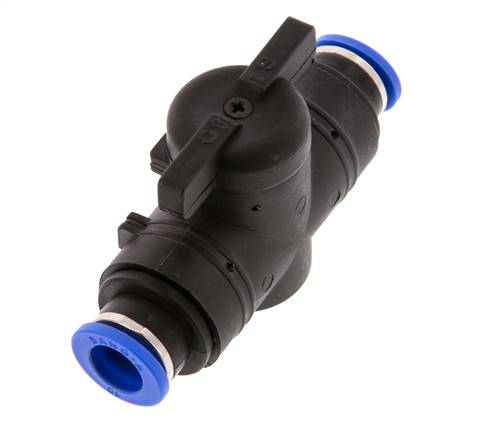 Válvula de bola recta de 2 vías 10 mm Plástico/Latón