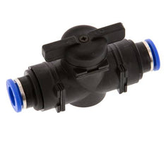 Válvula de bola recta de 2 vías 10 mm Plástico/Latón