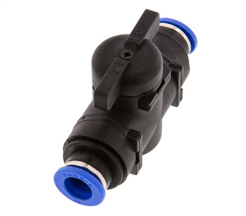 Válvula de bola recta de 2 vías 10 mm Plástico/Latón