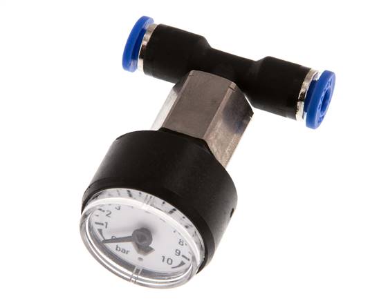 Manómetro 4mm Unión Recta 0-10 bar (0-145psi)