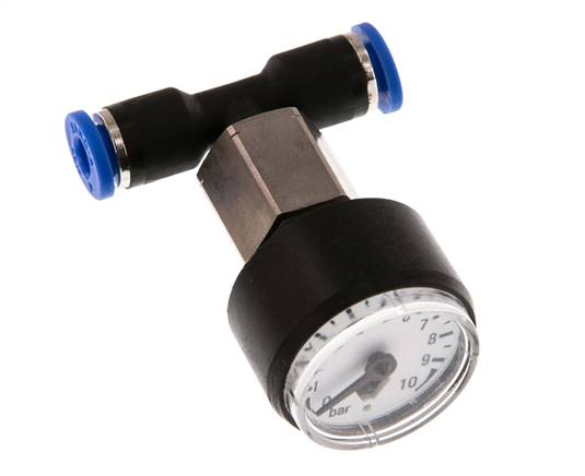 Manómetro 4mm Unión Recta 0-10 bar (0-145psi)