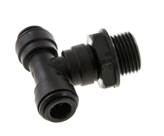 Racor en T de 10mm x G1/2'' con rosca macho Latón NBR Giratorio